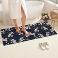thumbnail image 4 of Pioneer Flower Floral Print Pattern Bathroom Rugs Mat, Non Slip Microfiber Bathroom Rug with Rubber Backing, Soft Mats for Bathroom Floor Tub Shower, 24"x60", 4 of 5