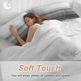 thumbnail image 5 of Black White Ombre Bedding 3 Piece Duvet Cover Set Twin Size, Vintage Minimalism Abstract Stripes Soft Microfiber Comforter Cover with Zipper Closure & Pillowcases, Wrinkle & FadeResistant Quilt Cover, 5 of 9