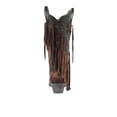 thumbnail image 3 of Corral Boots Womens Leopard Fringe Snip Toe Pull On Cowboy  Mid Calf Boots, 3 of 5