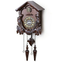 Kendal Cuckoo Clock Large Vintage Wall Clock Handcrafted Wood Cuckoo Clock House Home Decor with Singing Bird & Birds Live in Tree Houses Decoration MX222