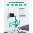 thumbnail image 3 of Cargador TECKNET USB C 65W PD 3.0 GaN tipo C con cable de 1,5 m, 3 of 7