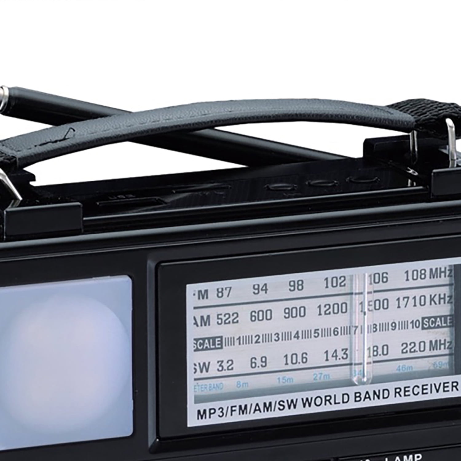 QFX Portable AM/FM/Shortwave Radio with Bluetooth, Flashlight, and