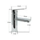 thumbnail image 3 of Monomando Lavabo U Ovalin Baño Rubinett Acero Inoxidable 304 Cromado Cmc, 3 of 4