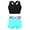 Leaf, variant on YEAHDOR Kids Girls Gym Outfit Bathing Suit Sleeveless Criss Cross Back Crop Top with Wide Waistband Shorts Lily 4