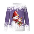 thumbnail image 4 of EHQJNJ Chandails en Molleton Graphiques à Col Rond pour Femmes, Pull Court Imprimé Joyeux Noël, Col Rond, Manches Longues, Décontracté, Ample, 4 of 4