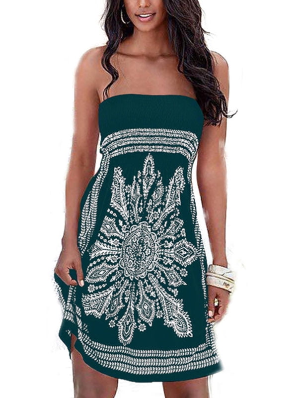 loose strapless dress