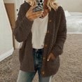 thumbnail image 2 of yoeyez Holiday Deals Saving! Womens Winter Coats Long Sleeve Fleece Jacket Button Down Fuzzy Casual Coats Faux Fur Shearling Trendy Jackets Warm Outerwear, 2 of 6