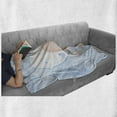 thumbnail image 6 of Gender Reveal Soft Flannel Fleece Throw Blanket, Little Baby Boy and Teddy Bear Toy Heart Shaped Design, Cozy Plush for Indoor and Outdoor Use, 50" x 60", Pale Blue and Sand Brown, by Ambesonne, 6 of 6