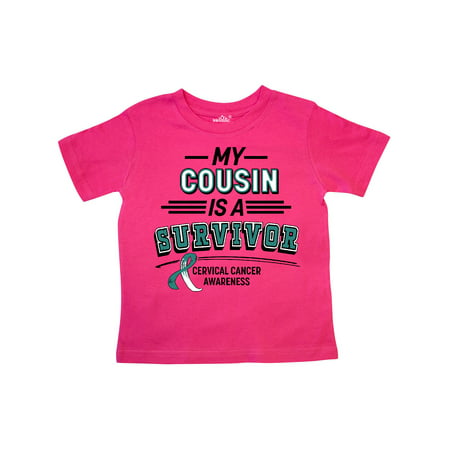 

Inktastic My Cousin is a Survivor Cervical Cancer Awareness Gift Toddler Boy or Toddler Girl T-Shirt