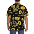 thumbnail image 5 of Sigee Bees and Sunflowers Print Men's Shirts Casual Button Down Short Sleeve Summer Beach Shirt Hawaiian Vacation Shirts Tee Shirt-X-Large, 5 of 7