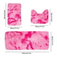 thumbnail image 6 of Mixed Color Bath Mats 3 Set Large Size Winter Bathroom Rugs for 3 Pcs Toilet Mats Soft Water Absorption Non Slide Thick Washable Easiler To Dry Dark, New, Style-hd-342, Pinks, 6 of 9