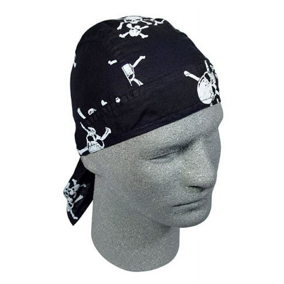 Zan Headgear Flydanna Headwrap White Skull