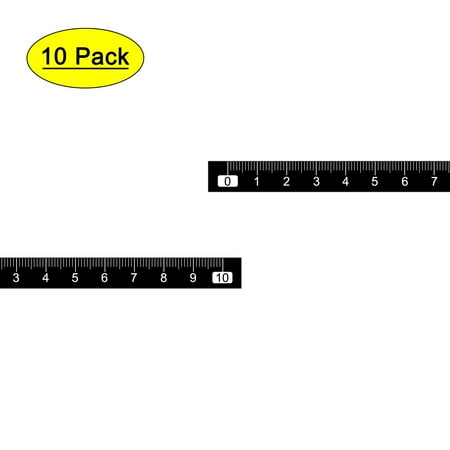

Uxcell 10cm Left to Right Read Adhesive Tape Measure for Workbench (Black 10 pack)