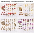 thumbnail image 2 of Yoksas Pressed Flower Wax Seal Stickers，320 Pieces Transparent Dried Flowers Resin Floral Botanical Stickers for Scrapbook Supplies Junk Bullet Journal Planner Laptops, 2 of 7