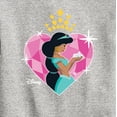 thumbnail image 3 of Disney Princess - Jasmine Heart - Valentine's Day - Boys and Girls Youth Crewneck Fleece Sweatshirt, 3 of 5
