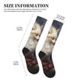 thumbnail image 4 of Sikiie Romantic Flower Fox Couple 1 Pairs Compression Socks for Men and Women 15-20 mmHg Running Support Socks, 4 of 7
