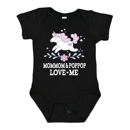 

Inktastic MomMom and PopPop Love Me Unicorn Gift Baby Girl Bodysuit