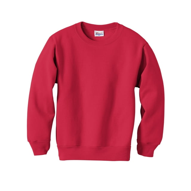 Hanes ComfortBlend EcoSmart Chandail à Col Rond pour Garçon, TG, Rouge Foncé
