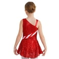 thumbnail image 2 of Haitryli Girls Christmas Santa Dance Dress Gymnastics Ballet Leotard Figure Ice Skating Bodysuit Red 8, 2 of 7