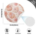 thumbnail image 3 of Round Placemats Plate Mats 15 Inch Non-Slip Heat Resistant Washable PVC Set Table Decoration for Kitchen Dining Pastel Pink Pumpkins, 3 of 5