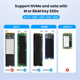 thumbnail image 2 of M.2 Mobile Hard Disk Easy Drive Line NVMe Protocol Computer Type-C3.2 External M2 Solid State Hard Disk Reading,1 * M.2 mobile hard disk,Black, 2 of 6