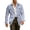 Blue, variant on Safari Jacket for Men Belted Long Sleeve Button down Shirt Jacket Striped Midi Length Coat with Pockets Khaki XXL