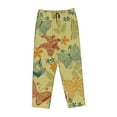 thumbnail image 4 of Goofa Floral with Butterflies Printed Soft Pajama Pants for Women, Wide Leg Comfy Casual Lounge Yoga Pants-Large, 4 of 9