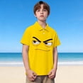thumbnail image 1 of Chemise d'Été Décontractée à Manches Courtes pour Garçons, Imprimé Gentleman, pour Enfants et Adolescents, 1 of 5