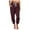 Wine, variant on Timegard Running Pants for Women Elastic Waist Comfy Solid Color Joggers Fall Casual Workout Trousers