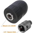 thumbnail image 4 of 2-13mm Capacity Keyless Drill Chuck Adapter, 1/2-20UN Mount Thread Impact Quick Change Conversion Tool for Air Impact Wrench, 4 of 5