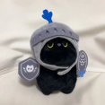thumbnail image 3 of Mochila colgante de juguete de gato caballero muy bonita y a la moda, regalo de cumpleaños para niños, muñeco de peluche suave de gato negro bonito, 3 of 5