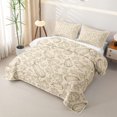 thumbnail image 3 of Manfei Cartoon Autumn Pumpkin Twin Quilt Set for Teens, Beige Fall Leaf Twin Coverlet Set, 3 of 7