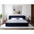 thumbnail image 4 of Omax Decor Chloe Upholstered Platform King Bed in Blue Fabric, 4 of 7
