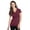 Maroon Heather, variant on District Womens Tri Blend V Neck Tee