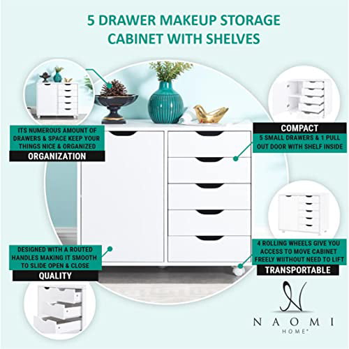 Aoibox 7-Drawers Black Storage Cabinet, Tall Chest of Drawers for Makeup, Closet, Bedroom 34.5 in. H x 18.9 in. x W 15.7 in. D