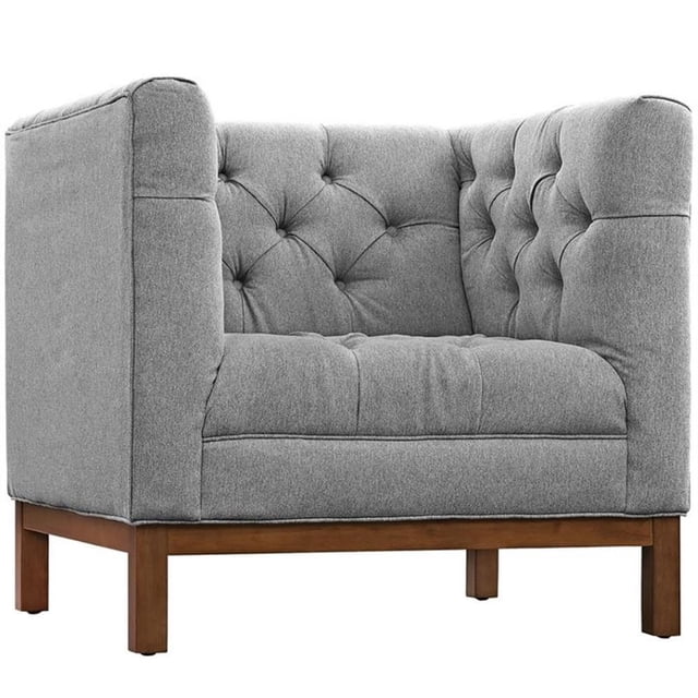 LexMod Panache Fabric Armchair, Expectation Gray