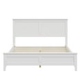 thumbnail image 3 of GZXS Full Size Platform Bed with Sturdy Wooden Slats, Pine Wood Frame, Elegant Minimalist Style, No Box Spring, White, 3 of 7