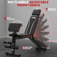 thumbnail image 5 of GIKPAL 7 Positions Adjustable Weight Bench With Extended Headrest & Preacher Curl,Foldable Workout Bench Olympic Weight Bench for Home Gym Full Body Strength Training,Support up to 800lbs, 5 of 8