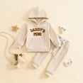 thumbnail image 3 of Towmus Toddler Baby Boy Clothes Fall Winter Outfits Embroidery Daddy's Mini Hoodie Sweatshirt & Joggers Pant Set, 3 of 9