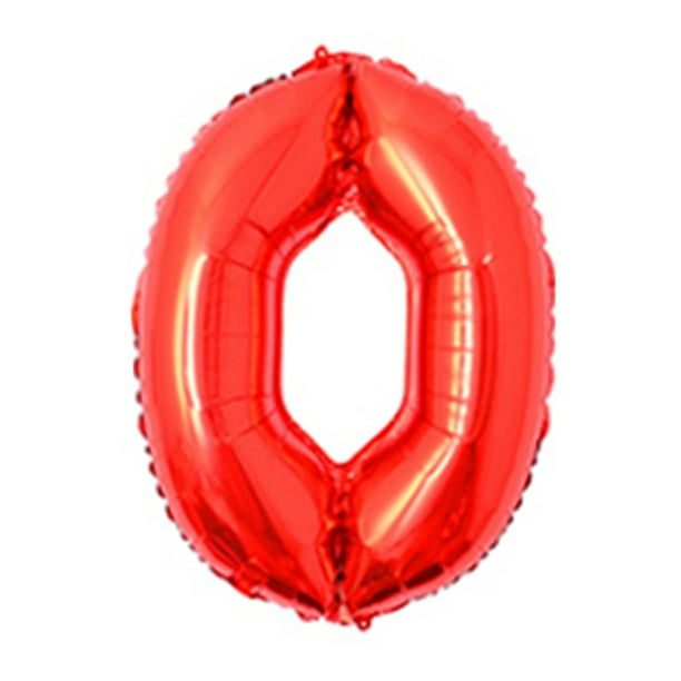 Advancent 32 pulgadas número globo decorativo papel de aluminio globo cumpleaños boda fiesta vacaciones regalo decoración tipo 7 Kits de decoración para fiestas No.41 cero