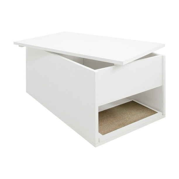 Way Basics Eco Friendly Cat Litter Box Side Table Enclosure