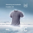 thumbnail image 4 of Qiyinn Men Summer Short Sleeve T Shirt Slim Fit Crew Neck Solid Color with Vertical Texture Casual Breathable Top for Young Adults, 4 of 9