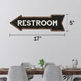 thumbnail image 3 of Restroom Left Arrow Vintage Looking Metal Sign 5x17 205170004018, 3 of 5