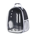 Pet Carrier Bag, Side Open Multifunction Cat Backpack Carrier Transparent Window Large Space  for Hiking for Dogs Black
