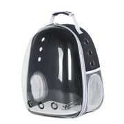 Cat Backpack Carrier, Pet Carrier Bag Multifunction Ventilation Holes Reinforced Handle Transparent Window  for Travel Black,Yellow