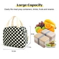 thumbnail image 7 of XXXFLOWER Lunch Box for Women Men Large Insulated Lunch Tote Bag Cute Cooler Bag with Pockets (Corduroy Black Check), 7 of 7