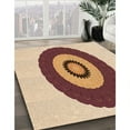 thumbnail image 3 of Ahgly Company Machine Washable Indoor Square Transitional Deep Peach Orange Area Rugs, 8' Square, 3 of 7