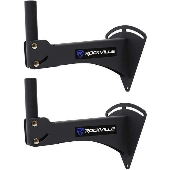 Rockville RPW20 Pair Adjustable Wall Mount Brackets for PA Speaker Installations