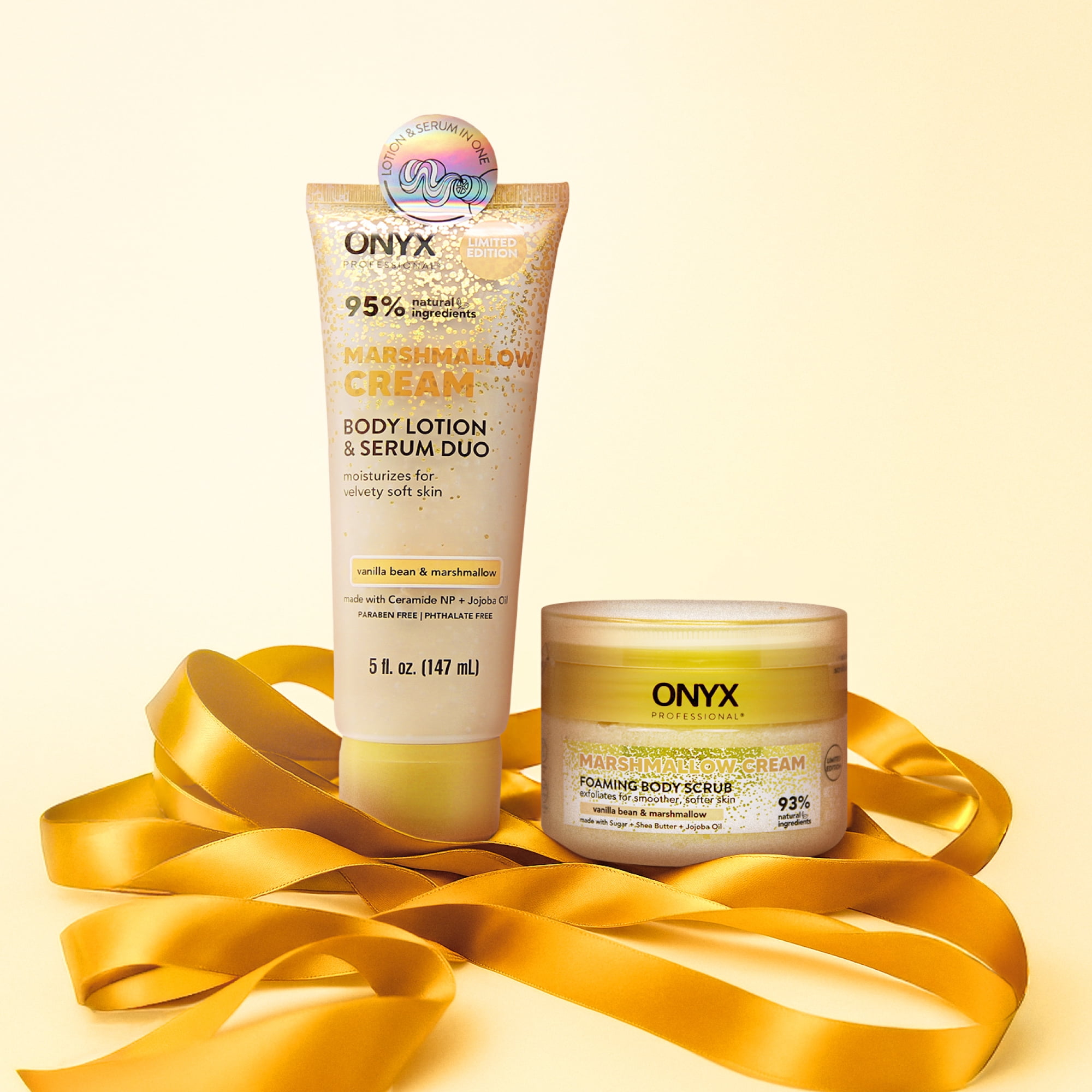 ONYX Professional Hydrating Body Lotion and Serum Duo, Marshmallow Cream, 5 fl oz