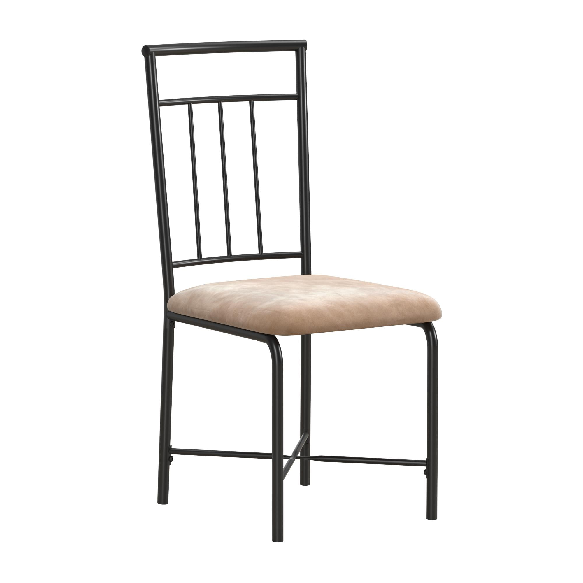 Mainstays Louise 5-Piece Wood and Metal Dining Set, Deep Walnut